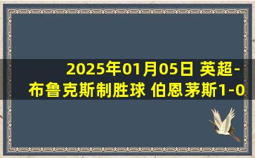 2025年01月05日 英超-布鲁克斯制胜球 伯恩茅斯1-0埃弗顿